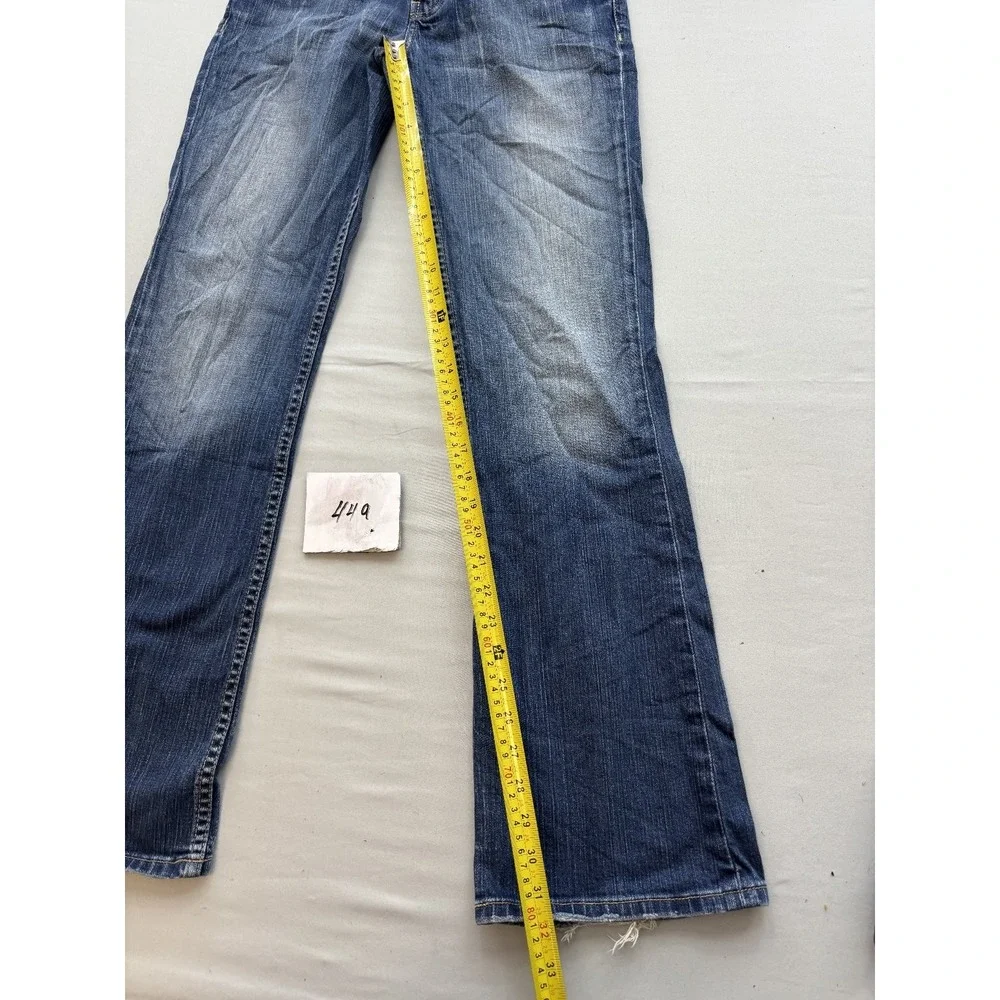 LEI Jeans Womens 9 Distressed Medium Wash Bootcut Denim Blue Y2K Mid Rise